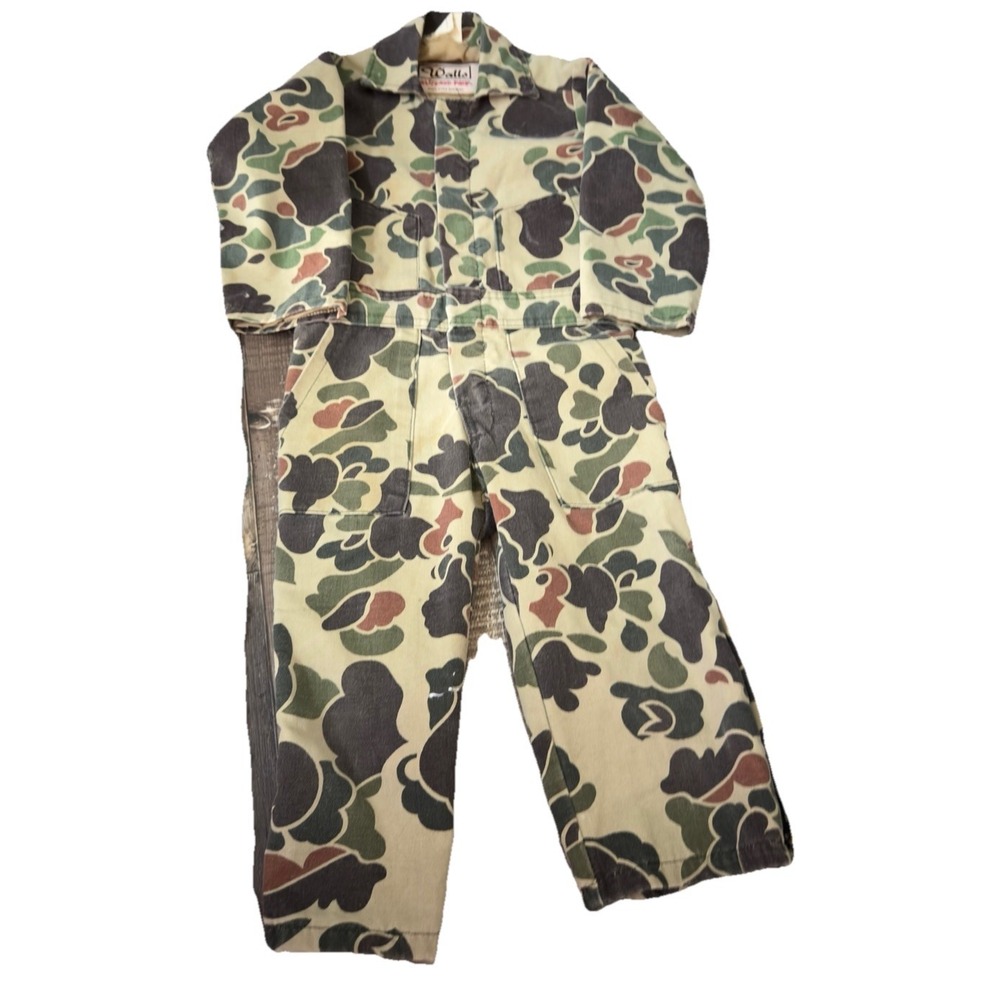 Vintage Walls Blizzard-Pruf Kids 4 Duck Camo Insulated Coveralls Hunting USA